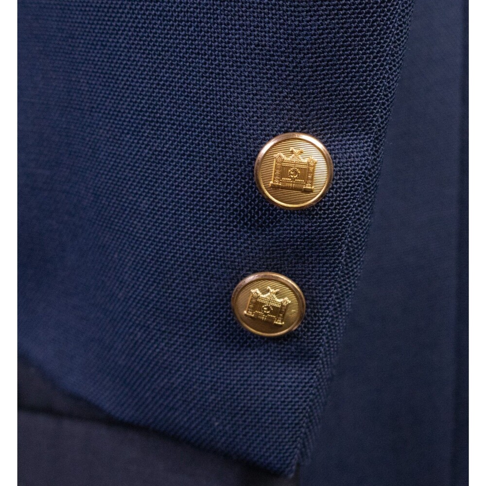 Brooks Brothers Brooksgate Blazer Mens 38S Navy Gold Three Buttons Sport Jacket - Picture 7 of 12